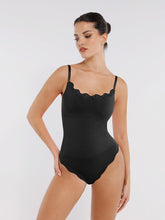 Formender Bodysuit mit Spitzendetail - Schwarz